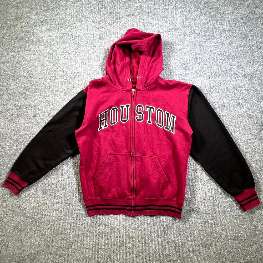 NCAA Houston Cougars New York Popular Hoodie Mens Medium Red Full Zip Basketball